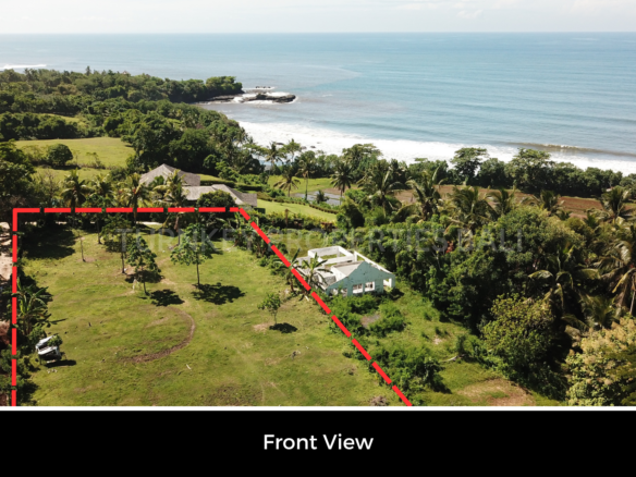 Beautiful Freehold Beachside Land For Sale with Sweeping Ocean, Ricefield, and Mountain Views in Balian Beach