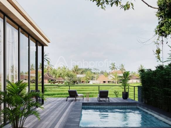 Ricefield View Modern Villa Off-Plan Sale Leasehold 2 Bedrooms in Centre of Ubud