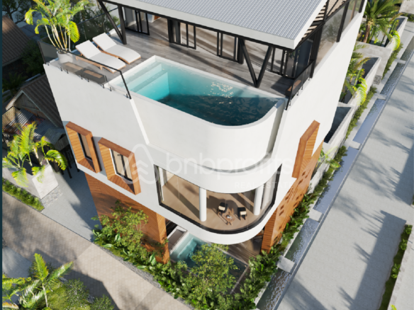 Stunning 2+2 Bedroom Villa with Private Pools and Rooftop Oasis in Canggu, Bali - Your Ultimate Real Estate Investment Opportunity
