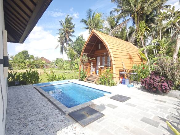 Charming Ubud Retreat Completed 3BR Joglo Villa with Rice Field View