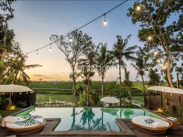 Spectacular Villa in Bali with Rice Field Views and Proximity to Amenities and Gym