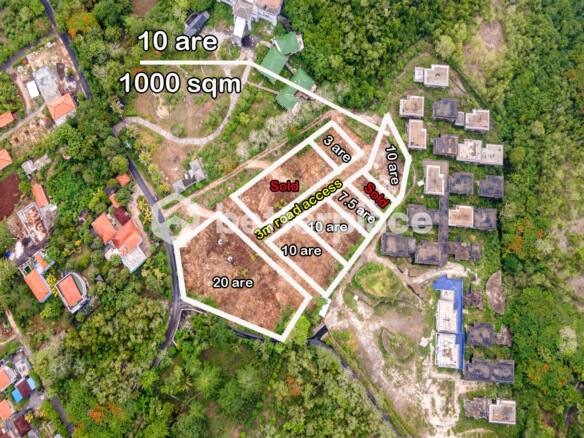 Create Your Vision: Ocean-View Freehold 1000 sqm Land Minutes from Bali’s Top Attraction